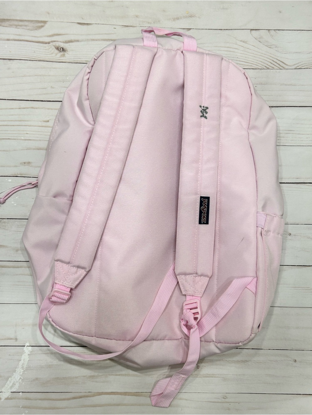 Jansport Light Pink Backpack with Bow Embroidery - Picture 2 of 6